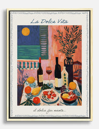 Italian Sunset Feast Canvas Print - Oak