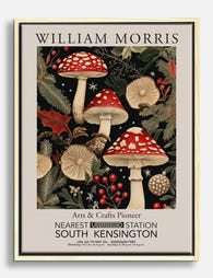 William Morris Winter Mushrooms Canvas Print Oak