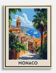 Sunny Monaco Charm Canvas Print Oak