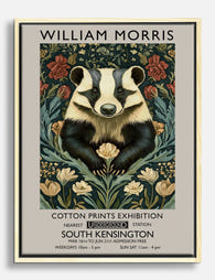 William Morris Badger Delight Canvas Print Oak