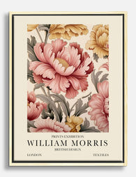 William Morris Peony Bloom Canvas Print Oak
