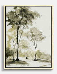 Tranquil Woodland Path Canvas Print Oak