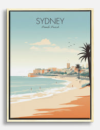 Bondi Beach Glow, Sydney Canvas Print Oak