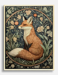 Morris Botanical Fox Canvas Print Oak