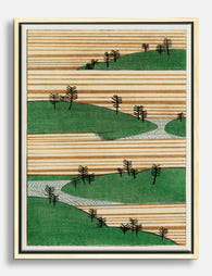 Serene Slopes by Shin Bijutsukai Canvas Print Oak