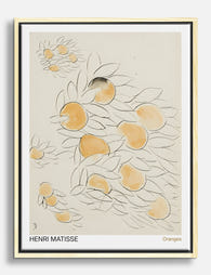 Matisse Oranges Linework Canvas Print - Oak