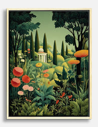 Enchanted Garden Vista Canvas Print Oak