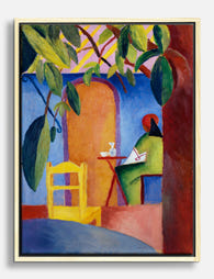 August Macke Turkish Cafe Canvas Print Oak