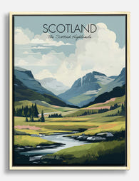 Highland Serenity Canvas Print Oak