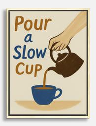 Slow Pour Delight Canvas Print Oak