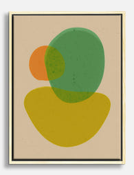 Organic Shape Harmony Canvas Print - Oak