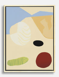 Soft Shapes Abstract Canvas Print Oak