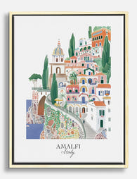 Amalfi Dreamscape Canvas Print Oak