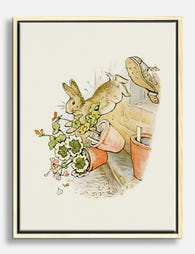 Beatrix Potter Bunny Adventure Canvas Print Oak