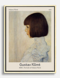 Helene Klimt by Gustav Klimt Canvas Print Oak