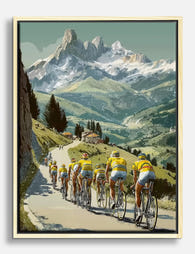 Alpine Cycling Adventure Canvas Print Oak
