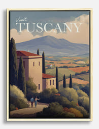 Tuscany Hillside Escape Canvas Print - Oak