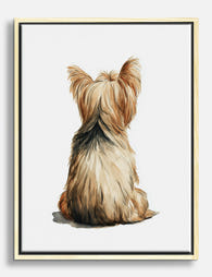 Yorkshire Terrier Charm Canvas Print Oak