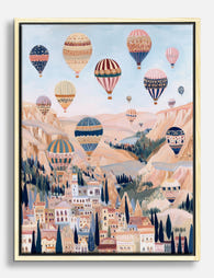 Balloon Festival Over Cappadocia Canvas Print Oak