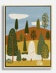 Modern Woodland Vista Canvas Print Oak