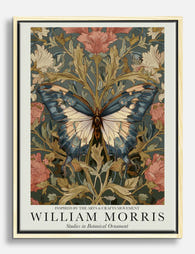 Morris Botanical Butterfly Canvas Print Oak