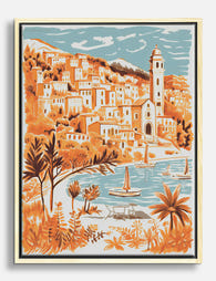 Portofino Sunlit Escape Canvas Print Oak