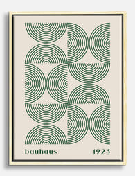 Bauhaus Modern Geometry Canvas Print Oak