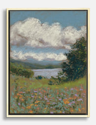 Wildflower Meadow View Canvas Print - Oak