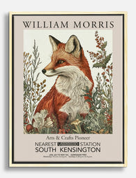 William Morris Fox Charm Canvas Print Oak