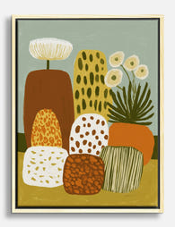 Terracotta Botanical Harmony Canvas Print Oak