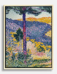 Valley with Fir by Henri Edmond Cross Canvas Print - Oak