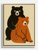 Cozy Bear Companions Canvas Print Oak