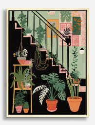 Botanical Staircase Haven Canvas Print Oak