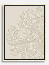 Serene Line Botanicals Canvas Print Oak