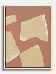 Soft Shapes in Blush Canvas Print Oak