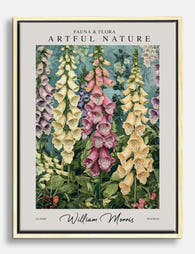 William Morris Foxglove Charm Canvas Print Oak