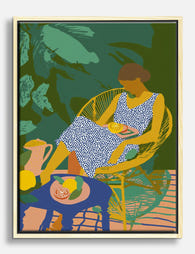 Patio Pause Canvas Print Oak