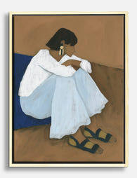 Thoughtful Pause Canvas Print Oak