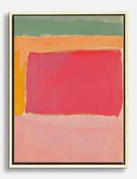 Pastel Harmony Blocks Canvas Print Oak