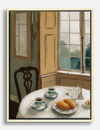 Morning Light Breakfast Canvas Print Oak