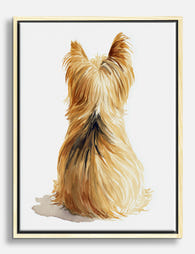 Yorkshire Terrier Muse Canvas Print Oak