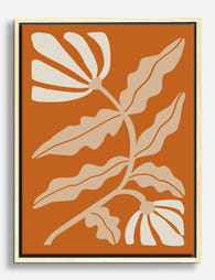 Boho Botanical Bloom Canvas Print - Oak