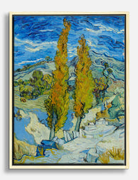 Poplars at Saint Remy – Van Gogh Canvas Print Oak