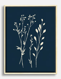 Midnight Meadow Botanicals Canvas Print Oak