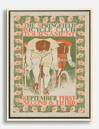 Vintage Bicycle Race Poster Canvas Print Oak