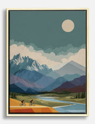 Mountain Ride Adventure Canvas Print Oak