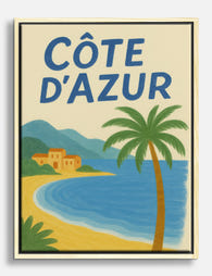 Côte dAzur Escape Canvas Print Oak