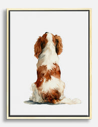 Loyal Companion Watercolor Canvas Print Oak