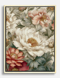 Morris Peony Garden Canvas Print Oak
