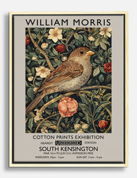 Morris Bird Garden Canvas Print Oak
